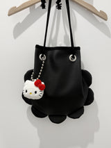 SYNTHETIC LEATHER ALL SCALLOP DRAWSTRING BAG Studio Stars