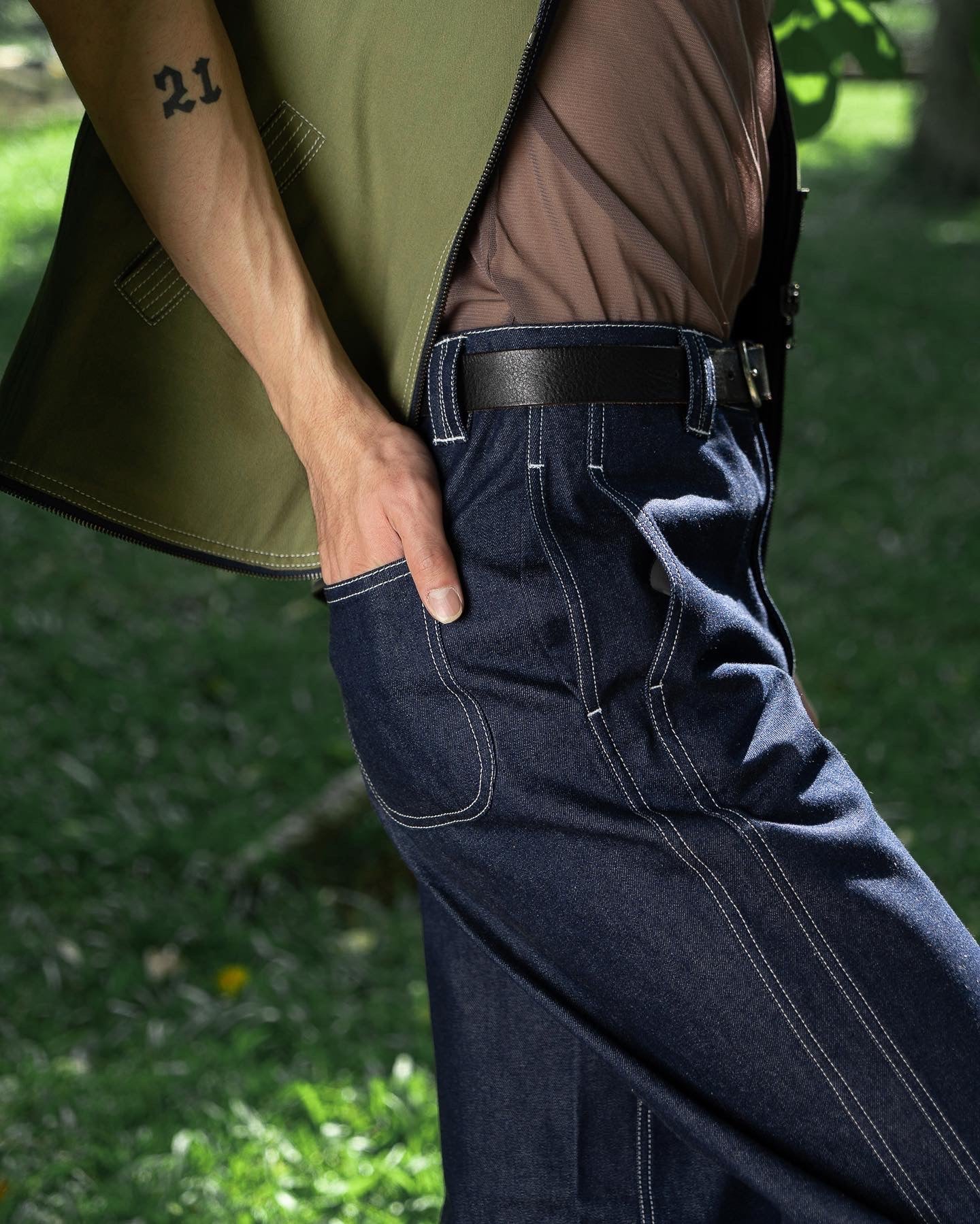 DOUBLE SIDESEAM DENIM PANTS FEMALE - Studio Stars - khe.hanoi