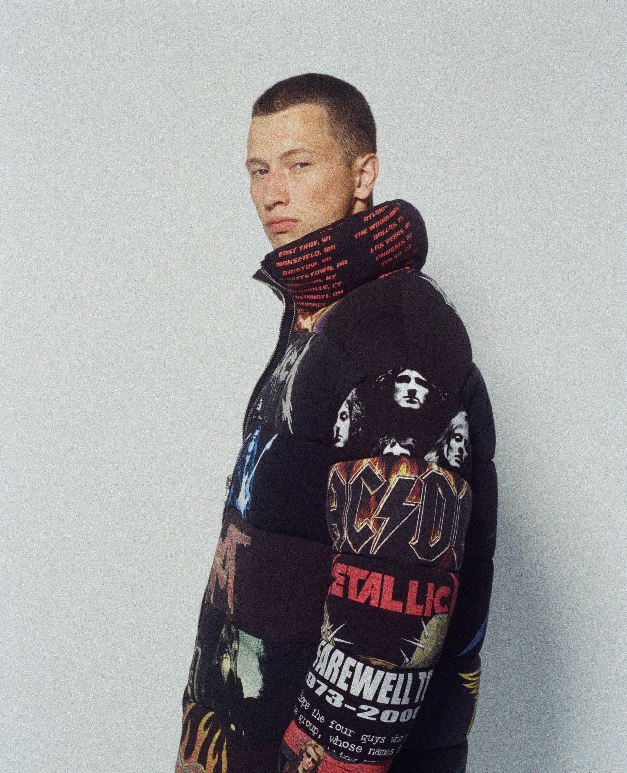 HEAVY METAL Reversible T-shirt Puffer Jacket NMB New York