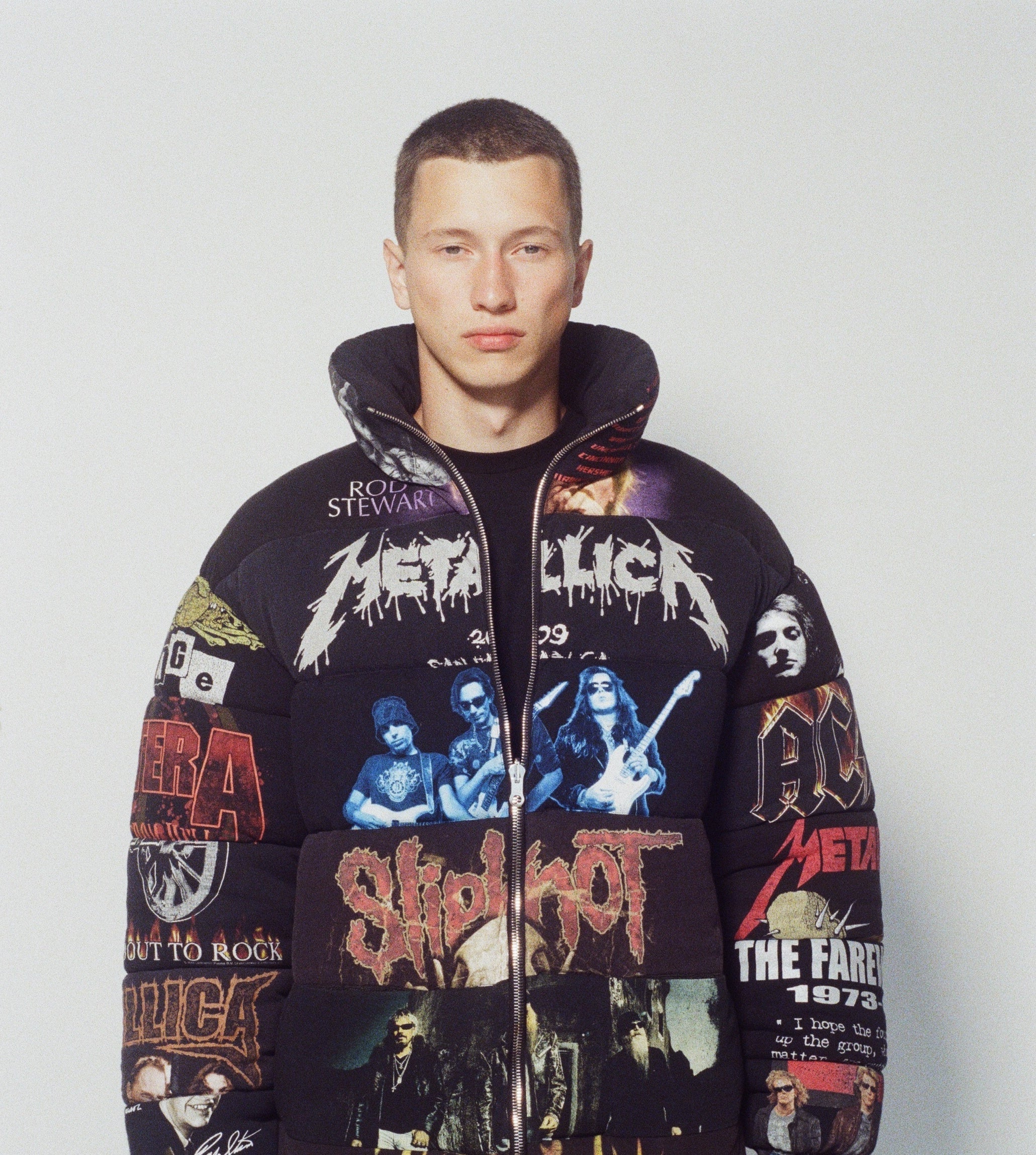 HEAVY METAL Reversible T-shirt Puffer Jacket NMB New York