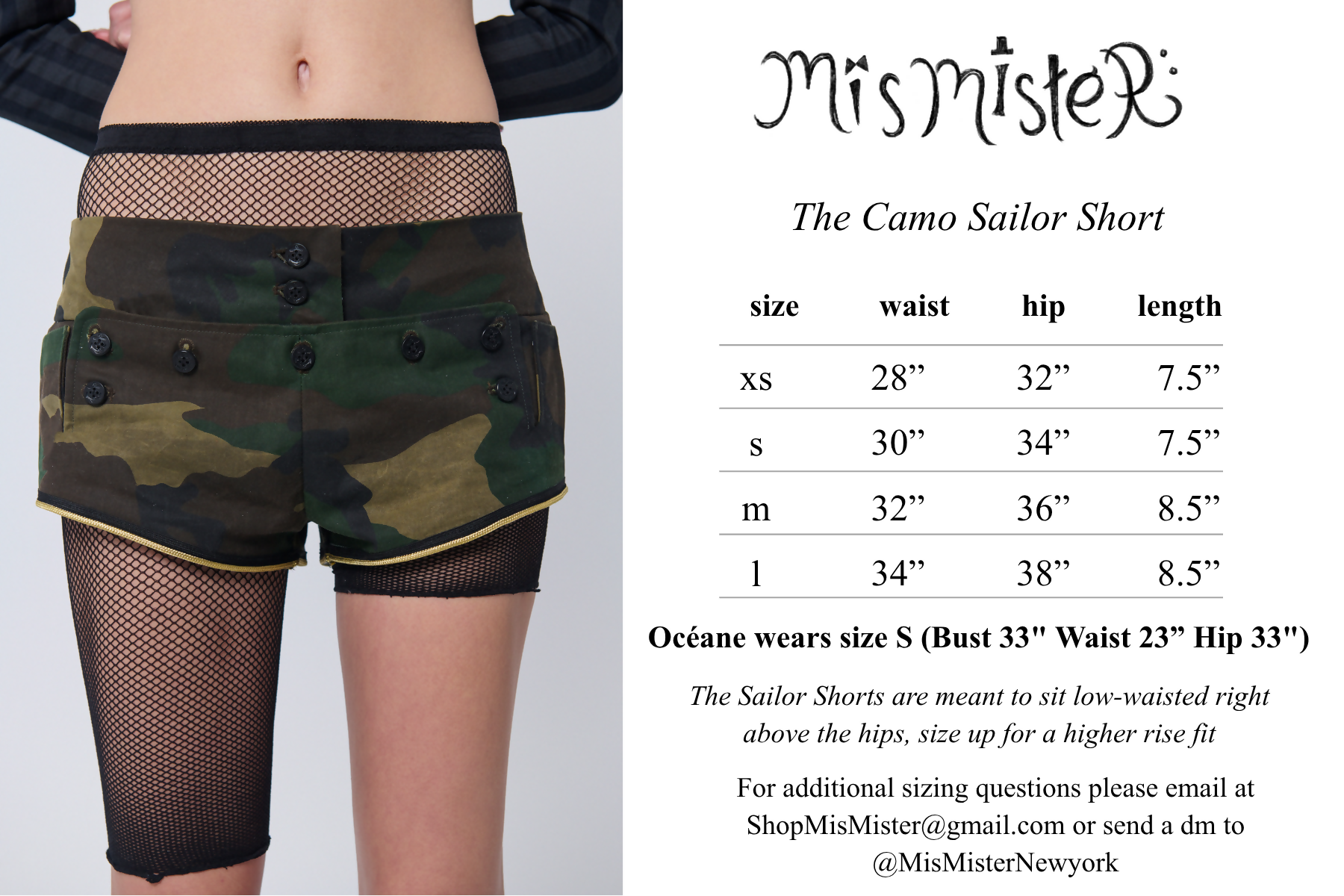 The Camo Sailor Short Studio Stars