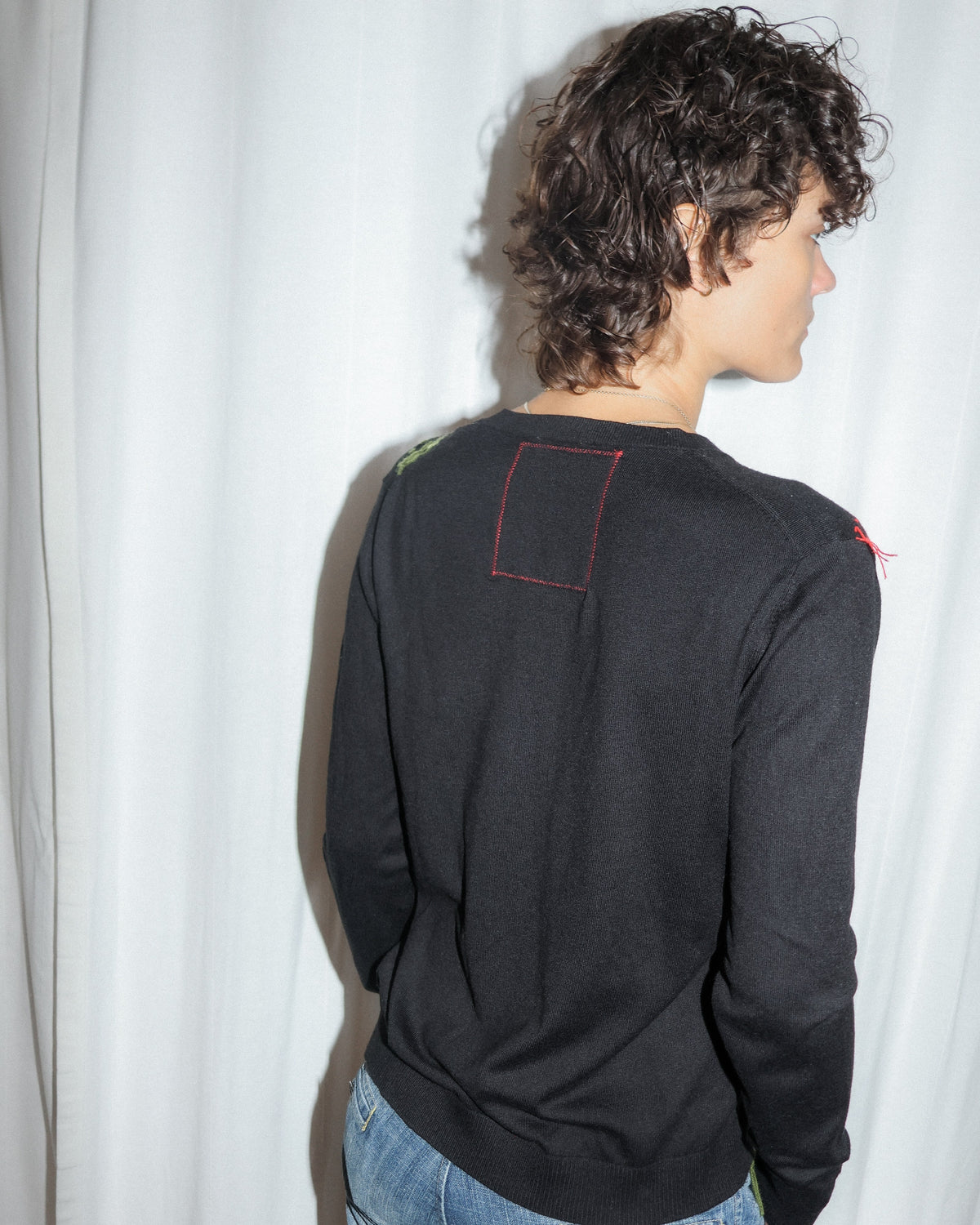 BLACK EMBROIDERY CARDIGAN Studio Stars