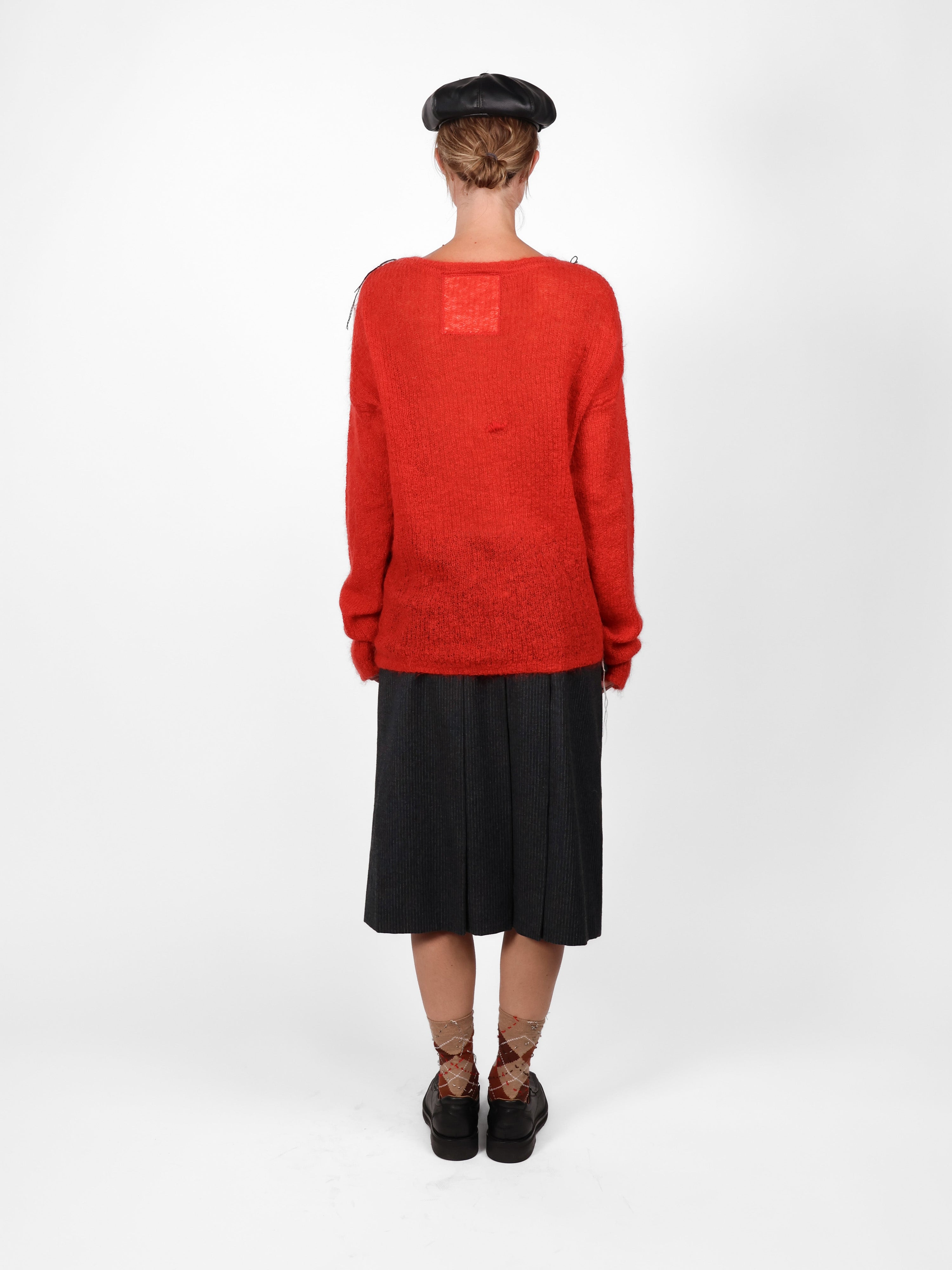 LONG RED KNIT Studio Stars