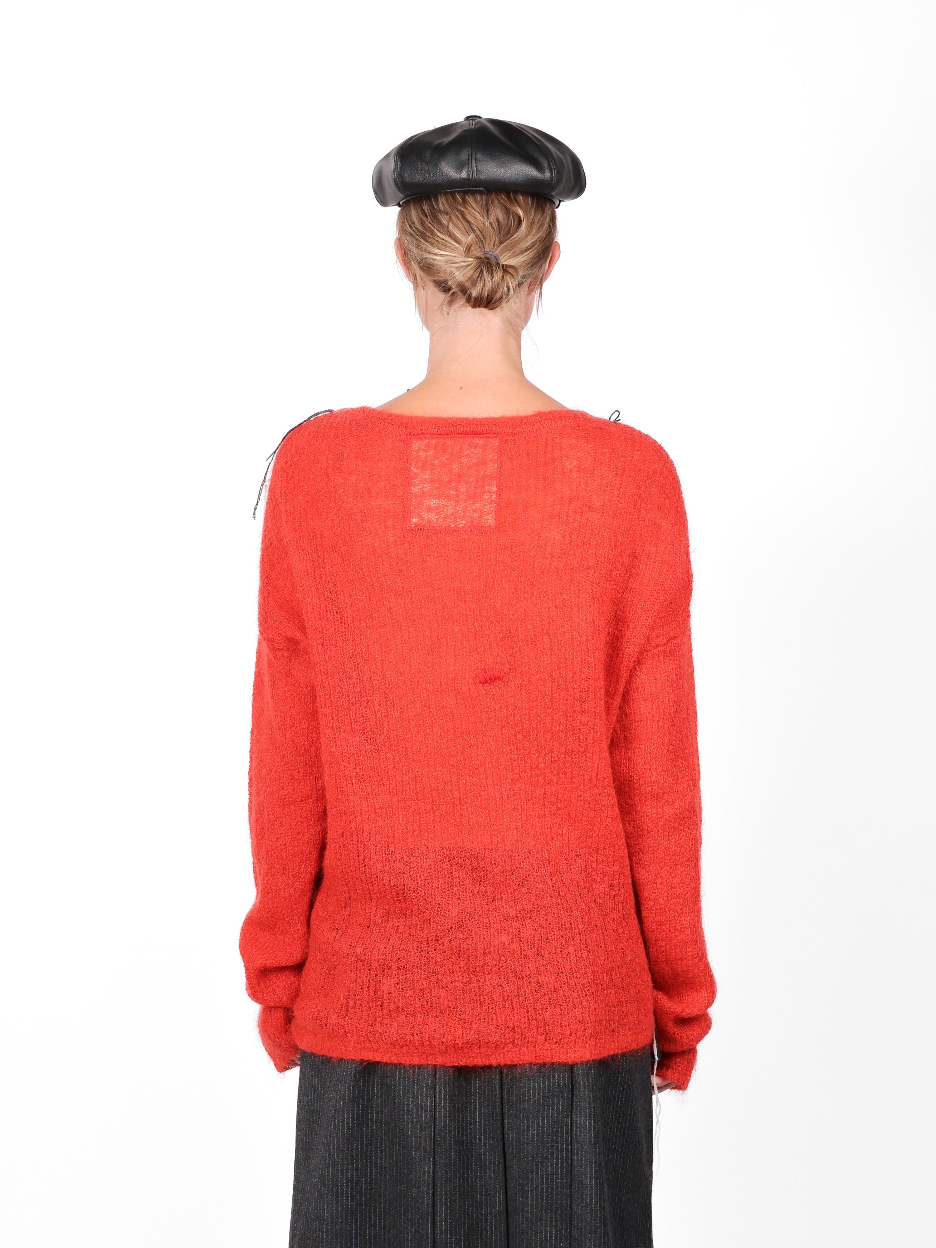 LONG RED KNIT Studio Stars