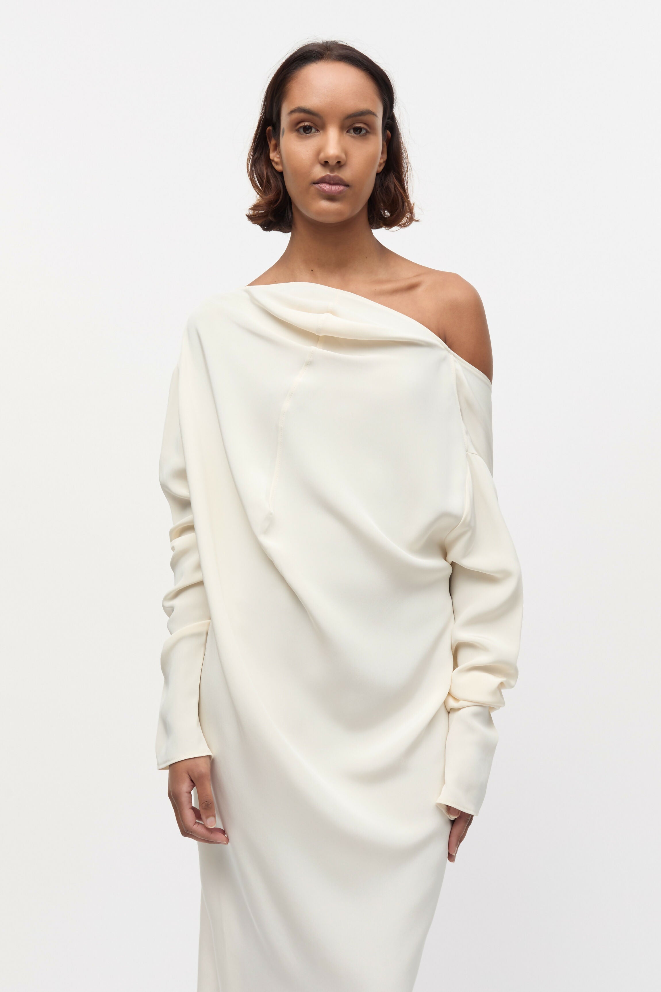 Open-Back Dress, White Taus