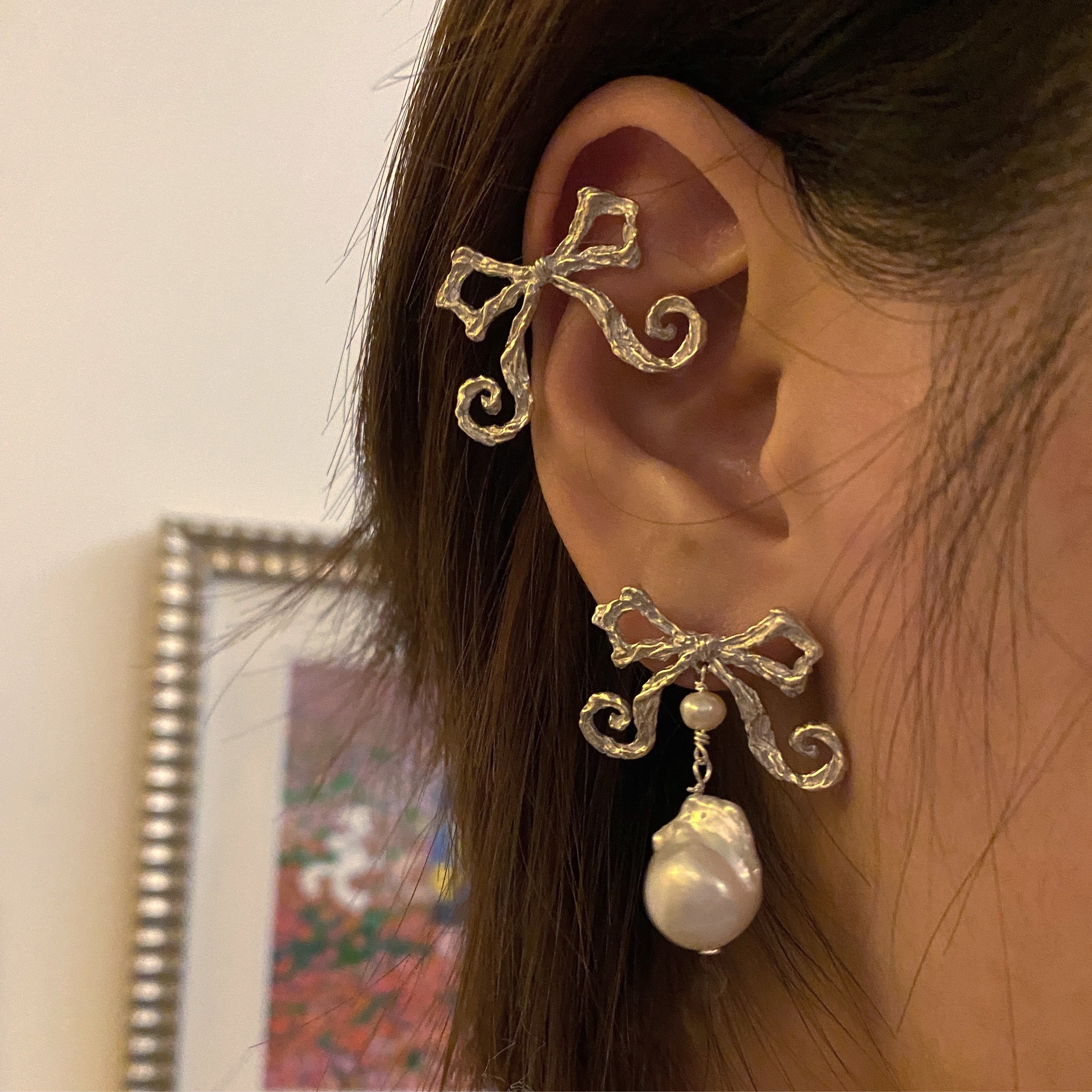 BOW EARRINGS STUDS Ginger Angel