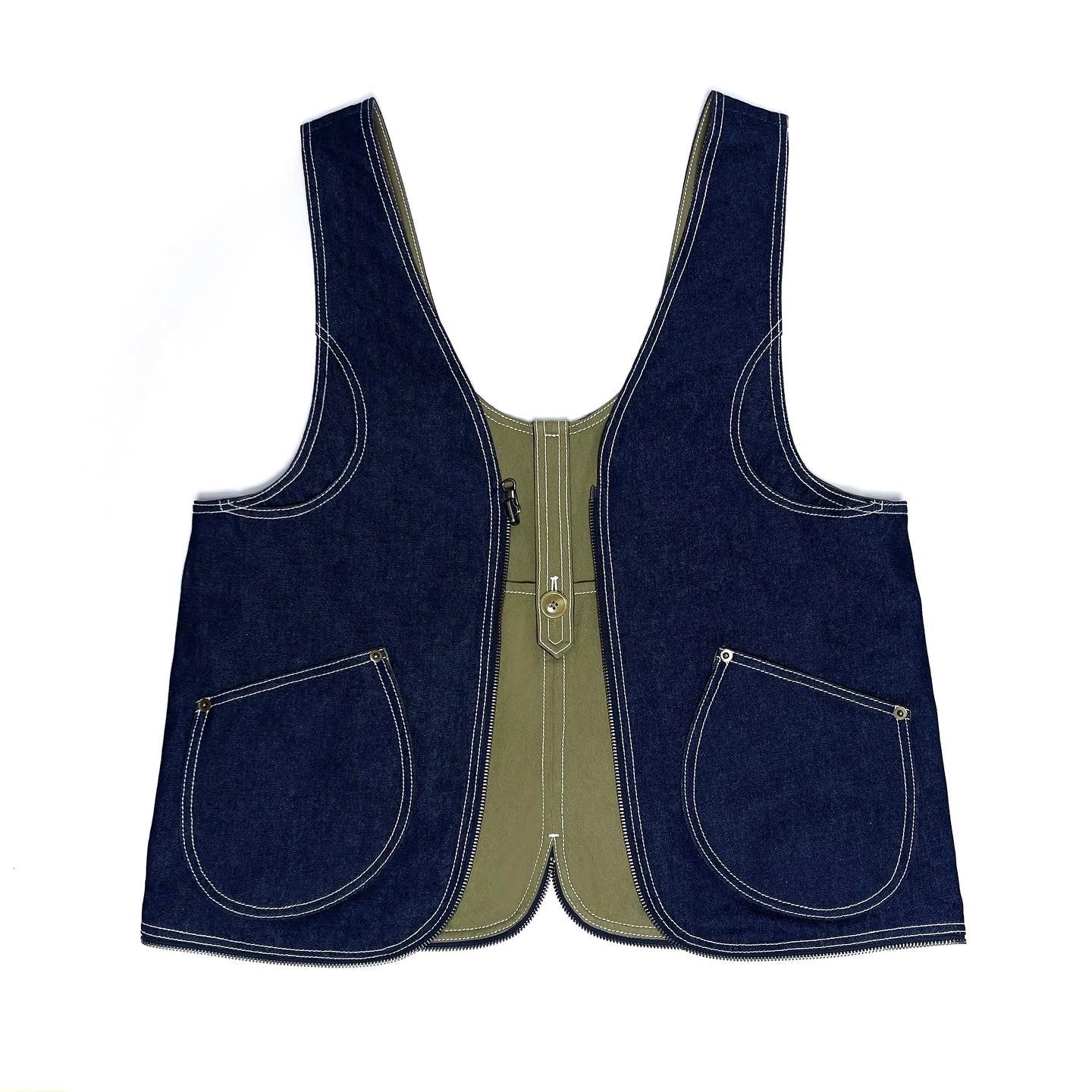TOTE VEST DENIM & OLIVE (Copy) Khe.hanoi