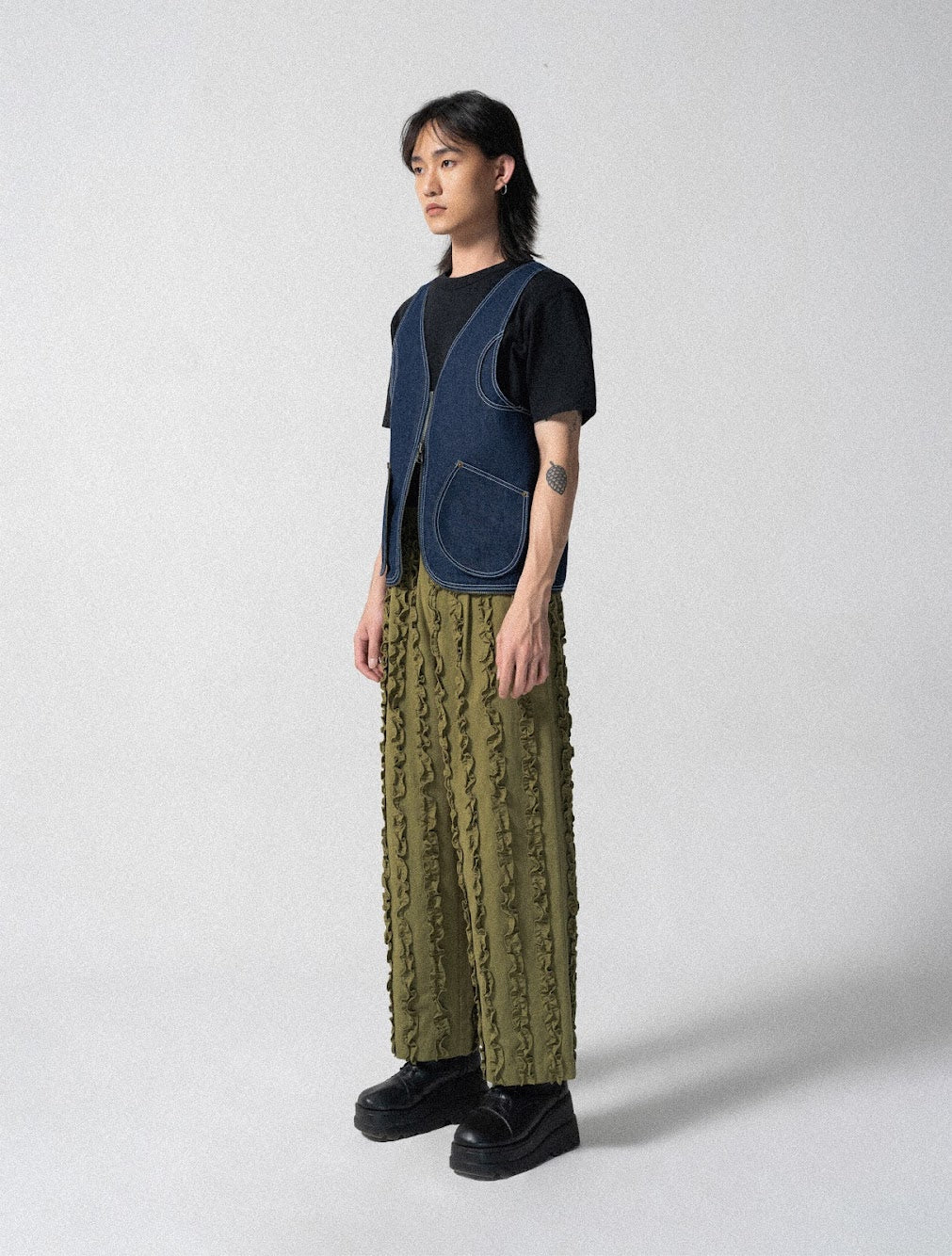 TOTE VEST DENIM & DUSTY ROSE - Studio Stars - khe.hanoi