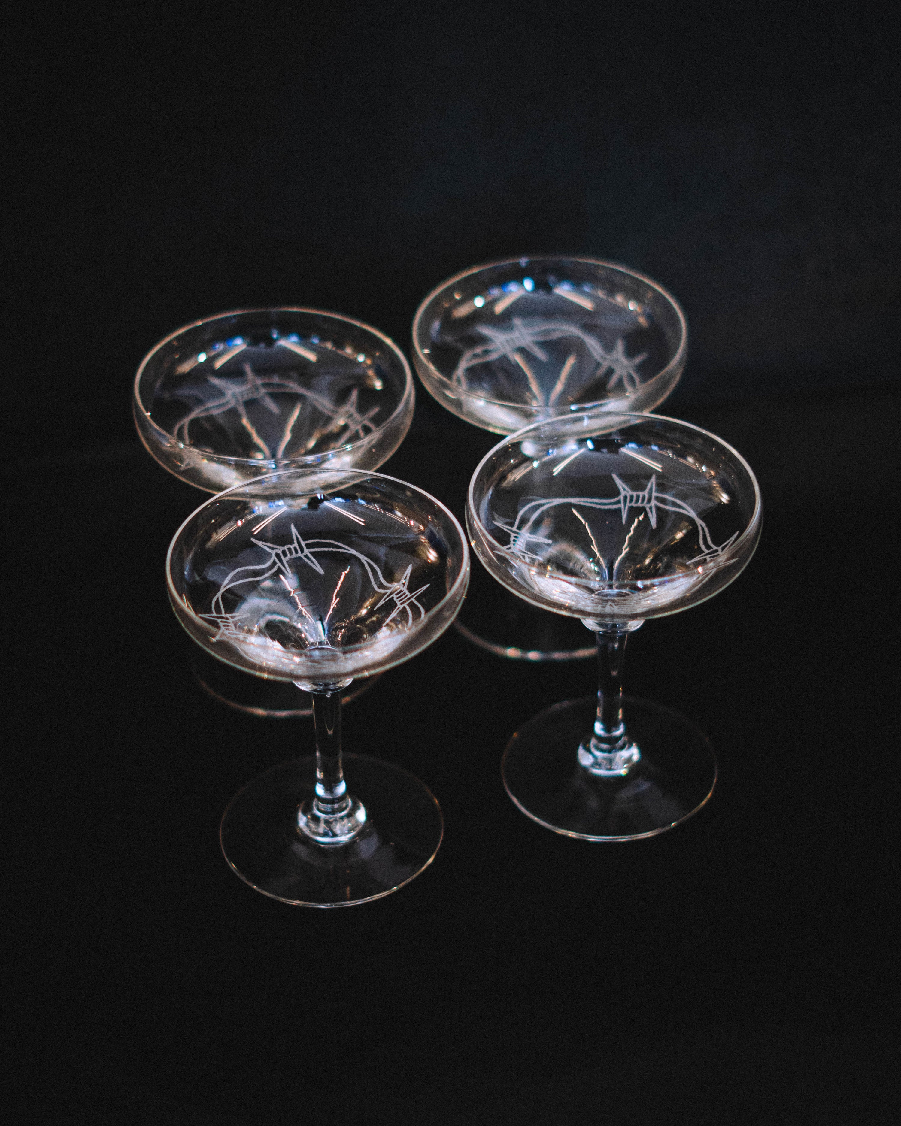 ENGRAVED CHAMPAGNE MISKET GLASSES Lysdal