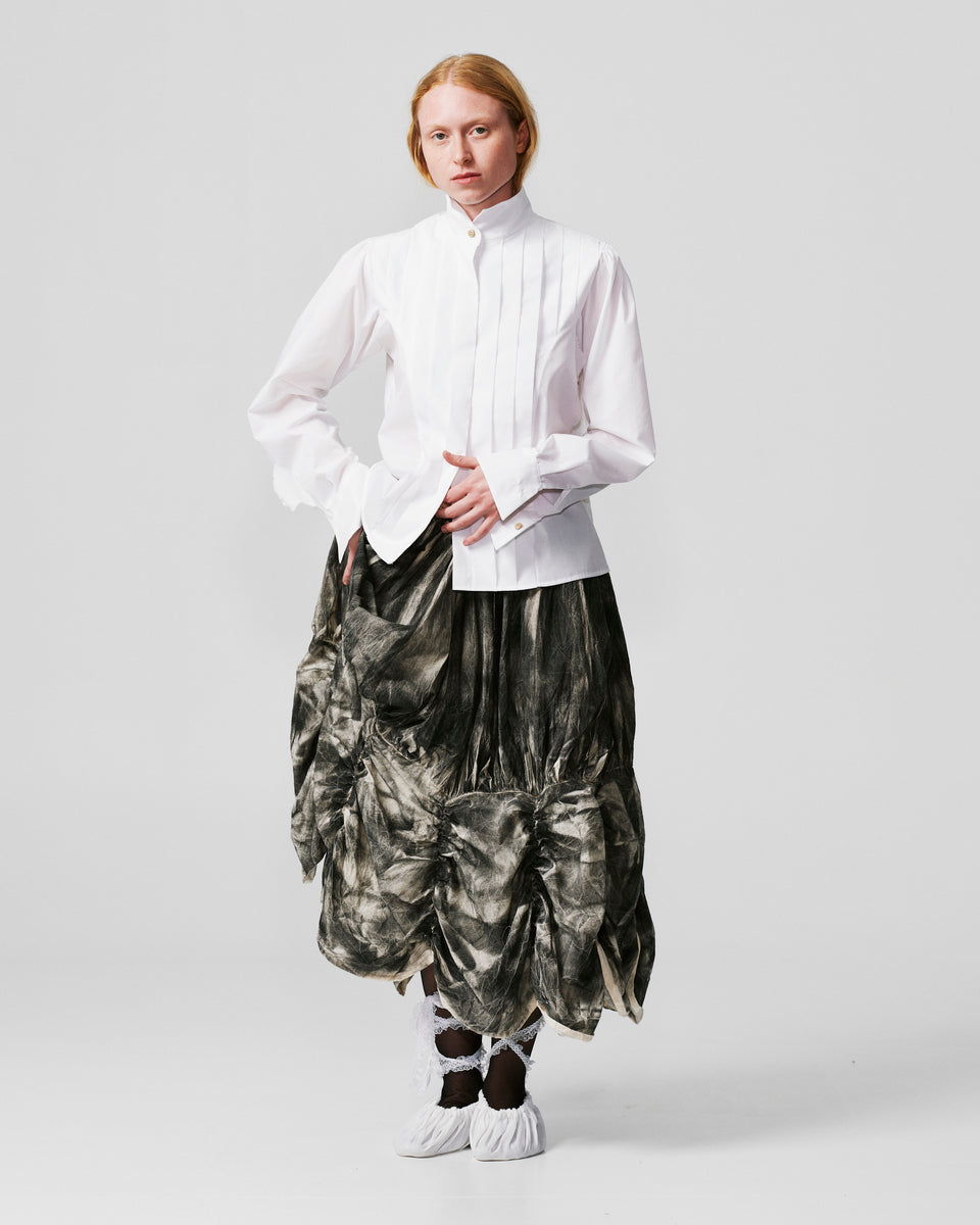 006-C-02 Black Curtain Skirt Evade House