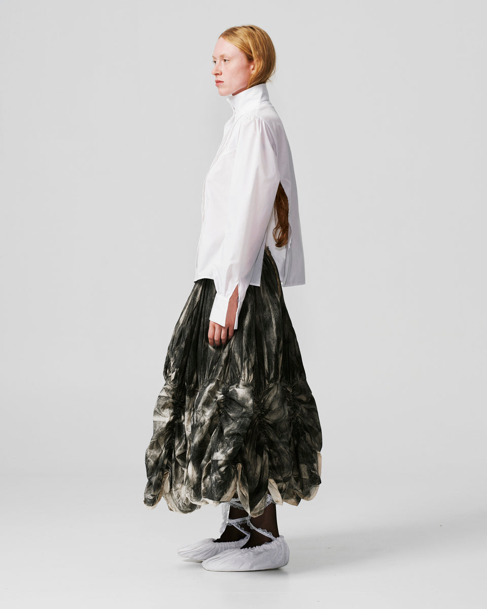 006-C-02 Black Curtain Skirt Evade House