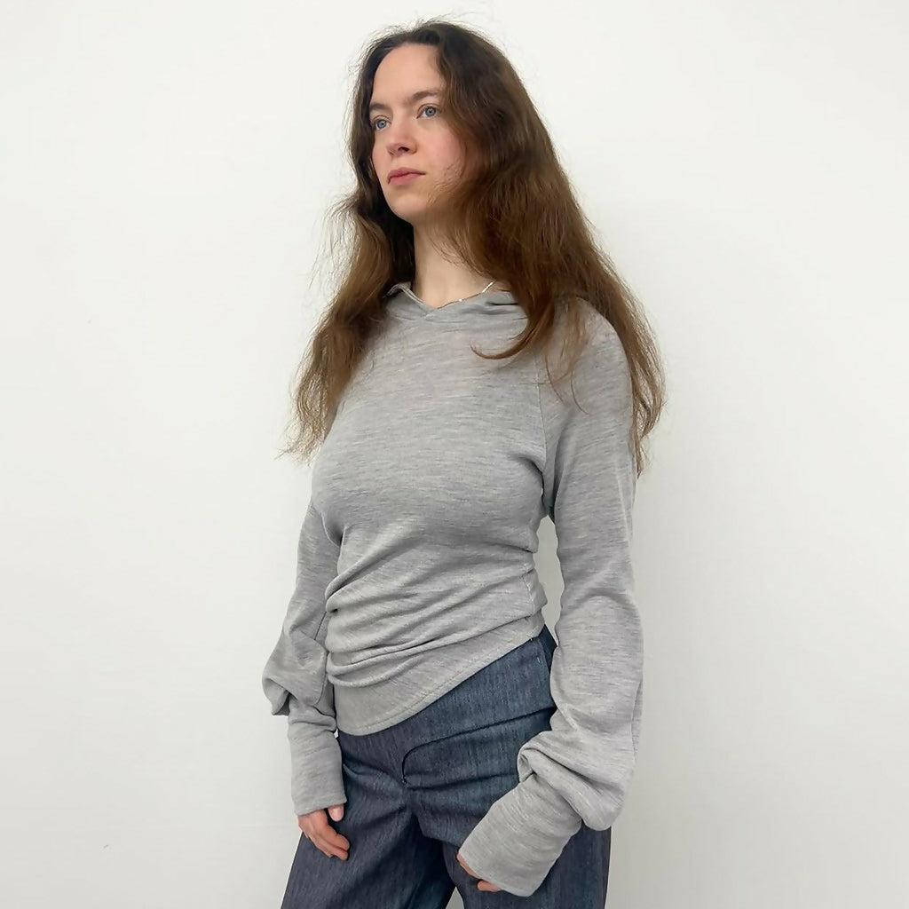 No1 WOOL HOODIE (GREY) SABOT