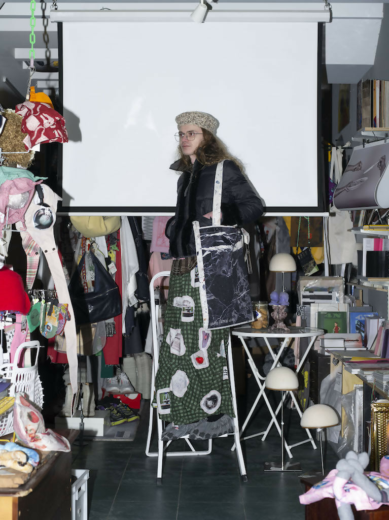 random (kova) clichés_ Marble Storage Tote Studio Stars