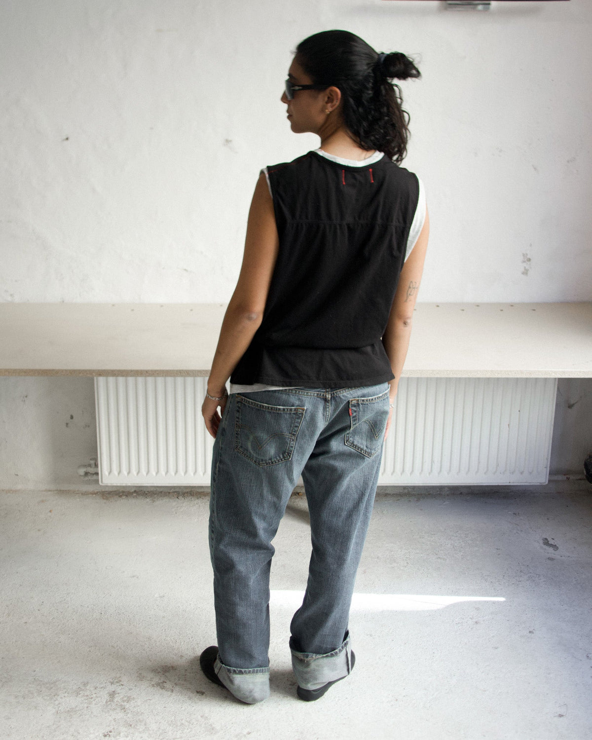 BLACK/GREY JERSEY TOP Studio Stars