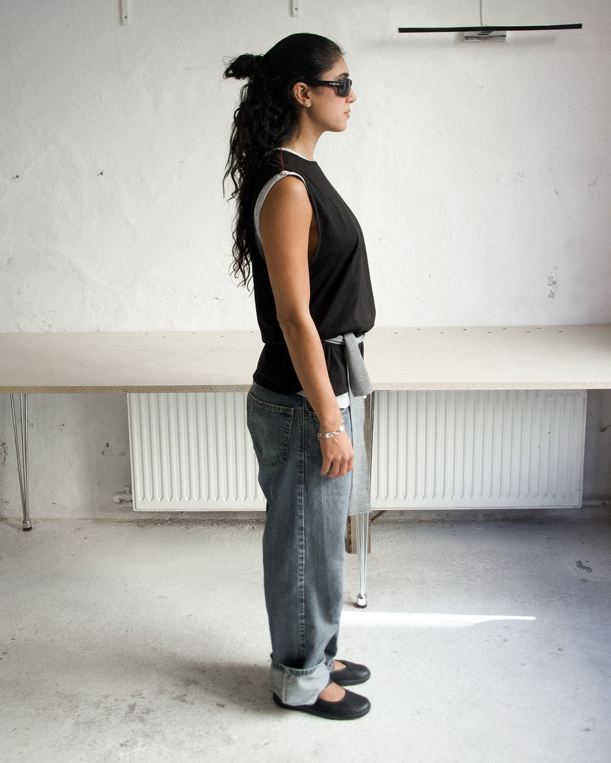 BLACK/GREY JERSEY TOP Studio Stars