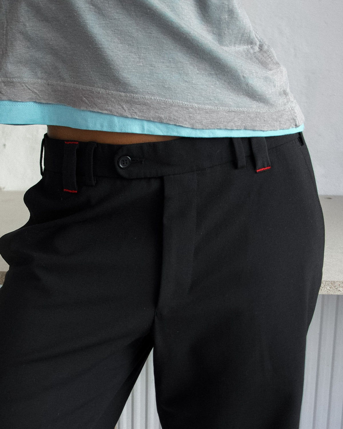 BLUE LAYERED T-SHIRT Re;incarnated