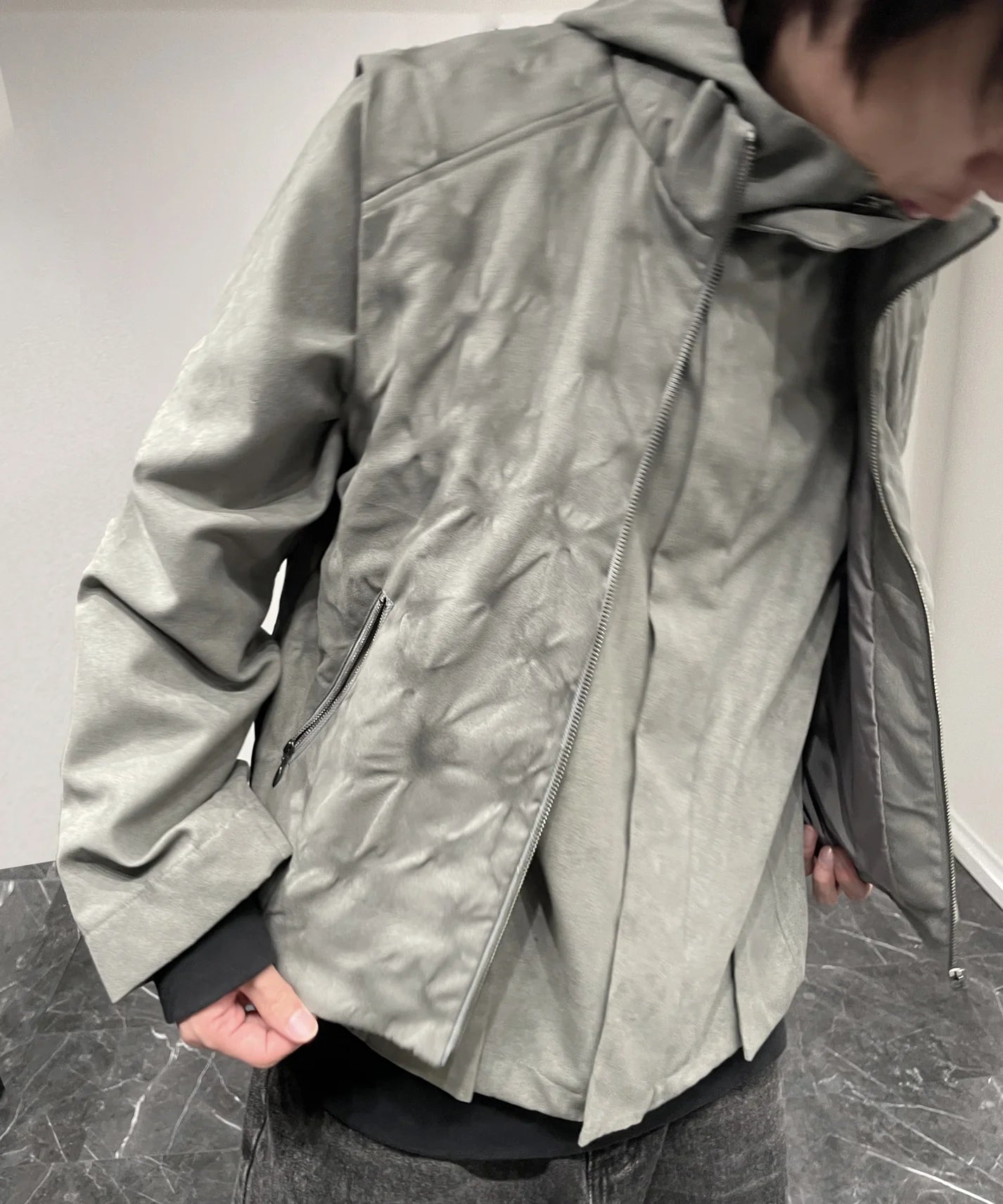 LEAF VEIN SUEDE BLACK (Copy) Ryaw Japan