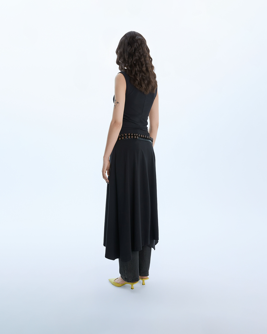 STUDDED LONG DRESS / BLACK Liepa Aliukaite