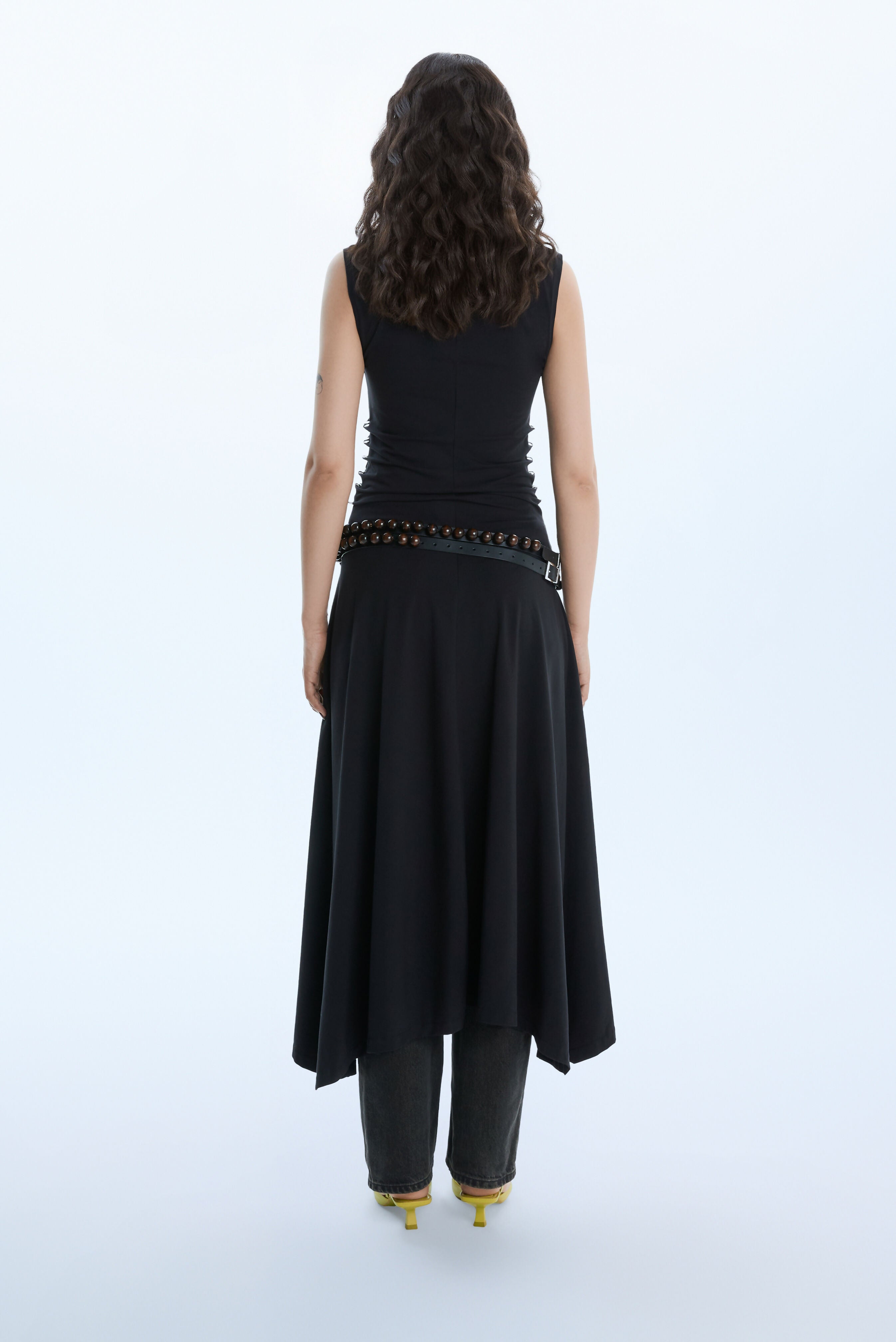 STUDDED LONG DRESS / BLACK Liepa Aliukaite
