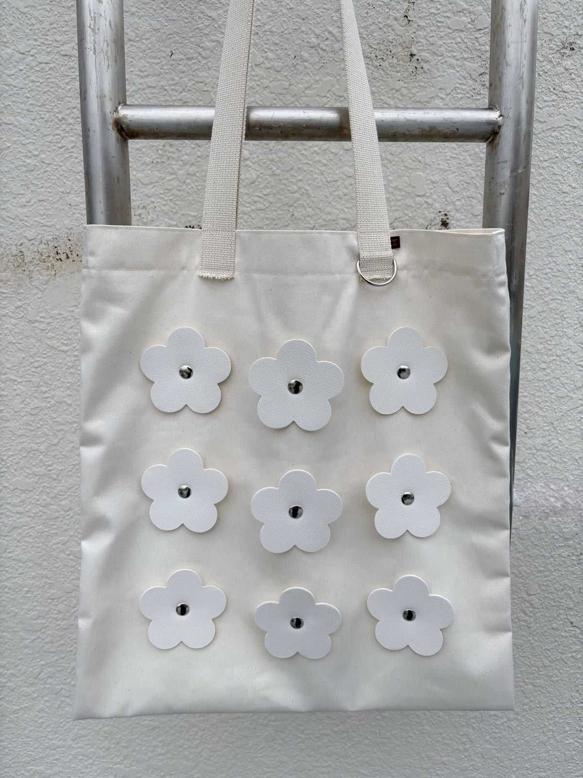 CIRCLE FLOWER MOTIF DECORATION BIG TOTE BAG Studio Stars