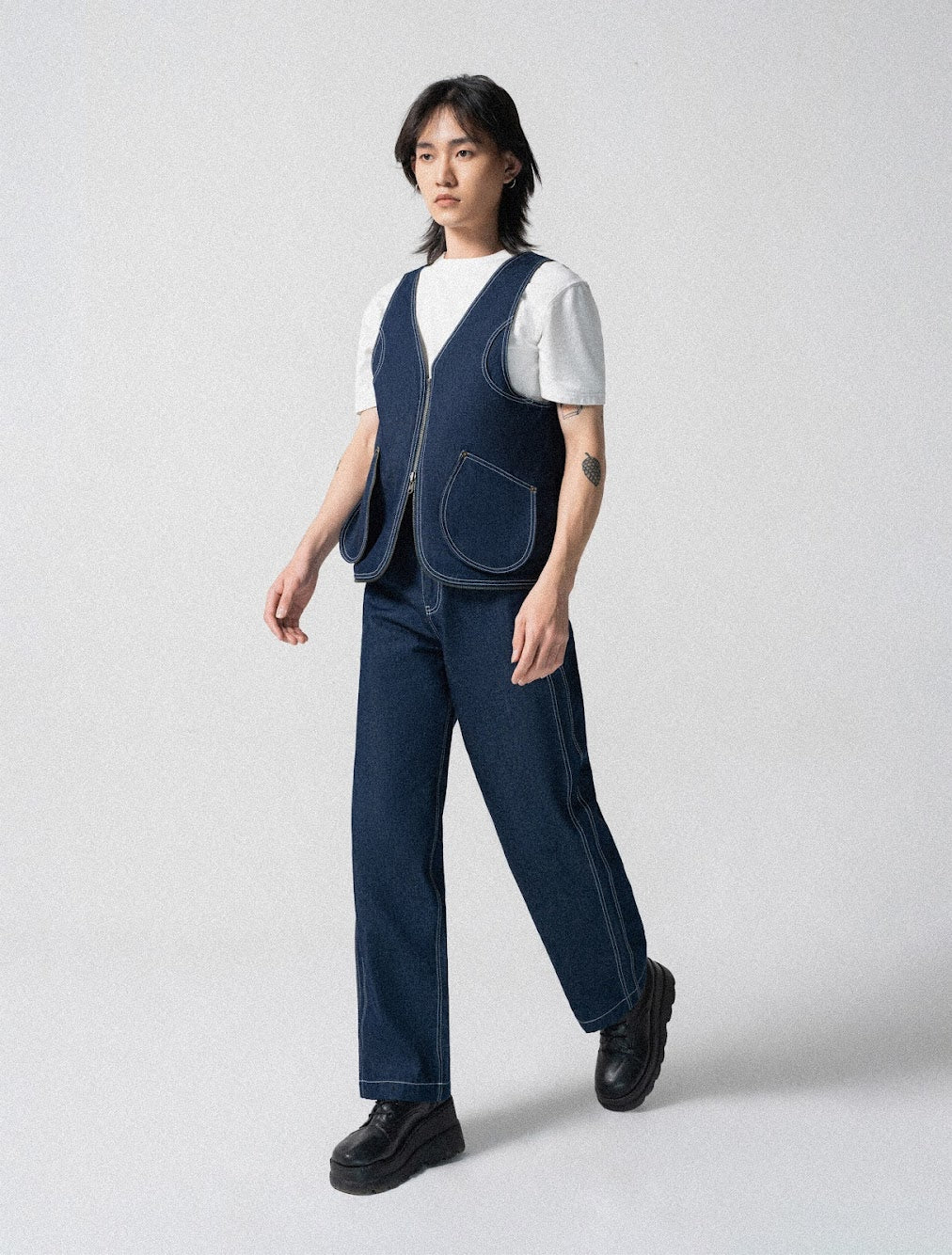 DOUBLE SIDESEAM DENIM PANTS FEMALE - Studio Stars - khe.hanoi