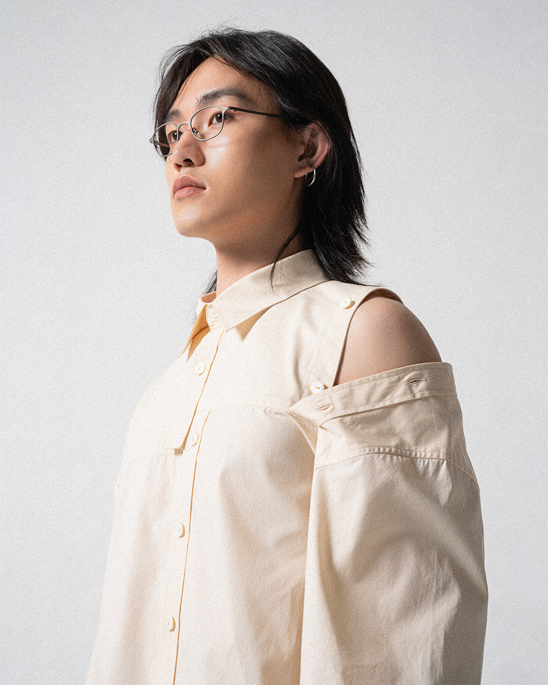 MULTIPLE BUTTON BANDS SHIRT BIRCH WHITE - Studio Stars - khe.hanoi
