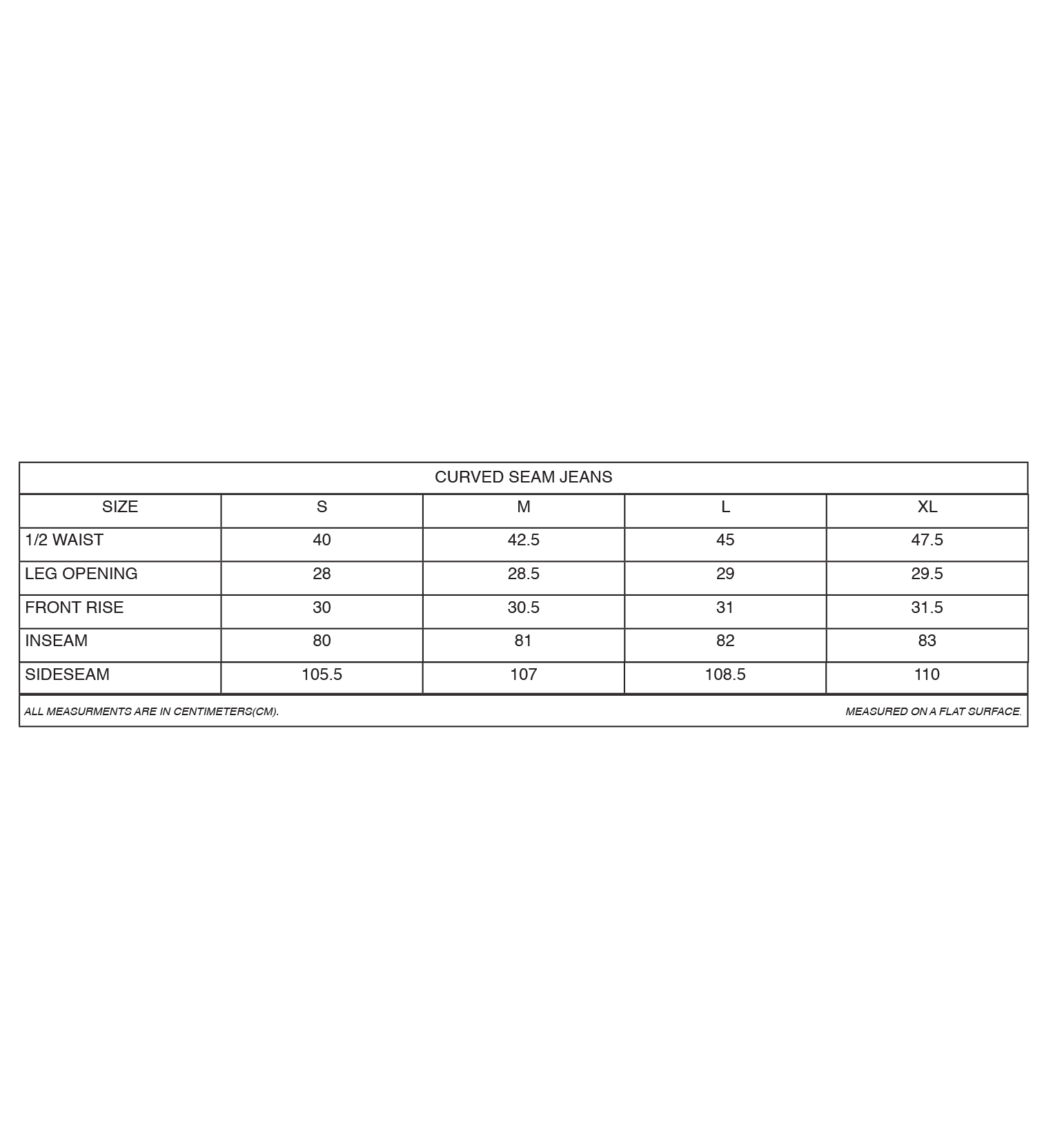 Curved Seam Jeans Gentle Signs studios (GSS)