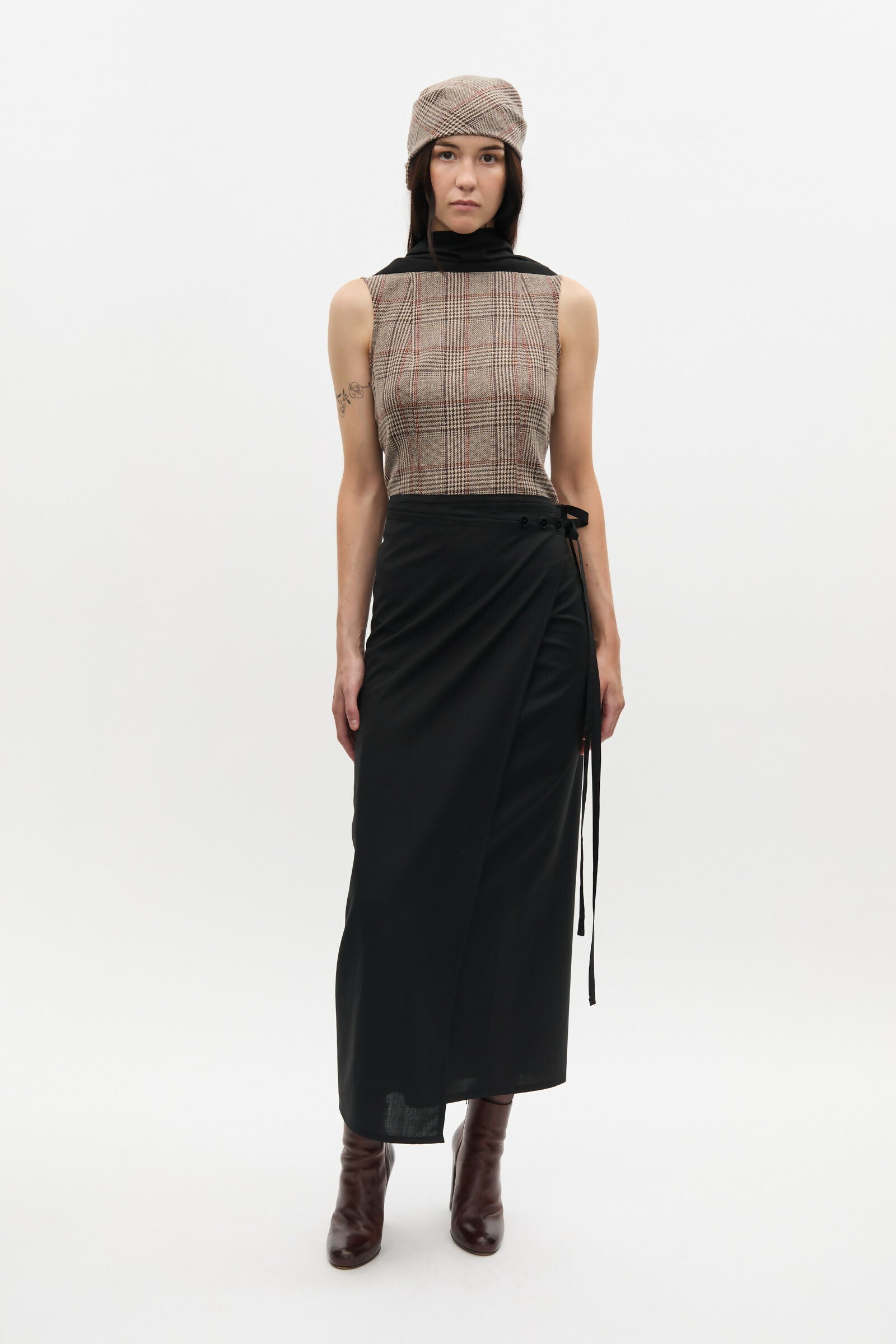 Wrap Skirt Black Taus