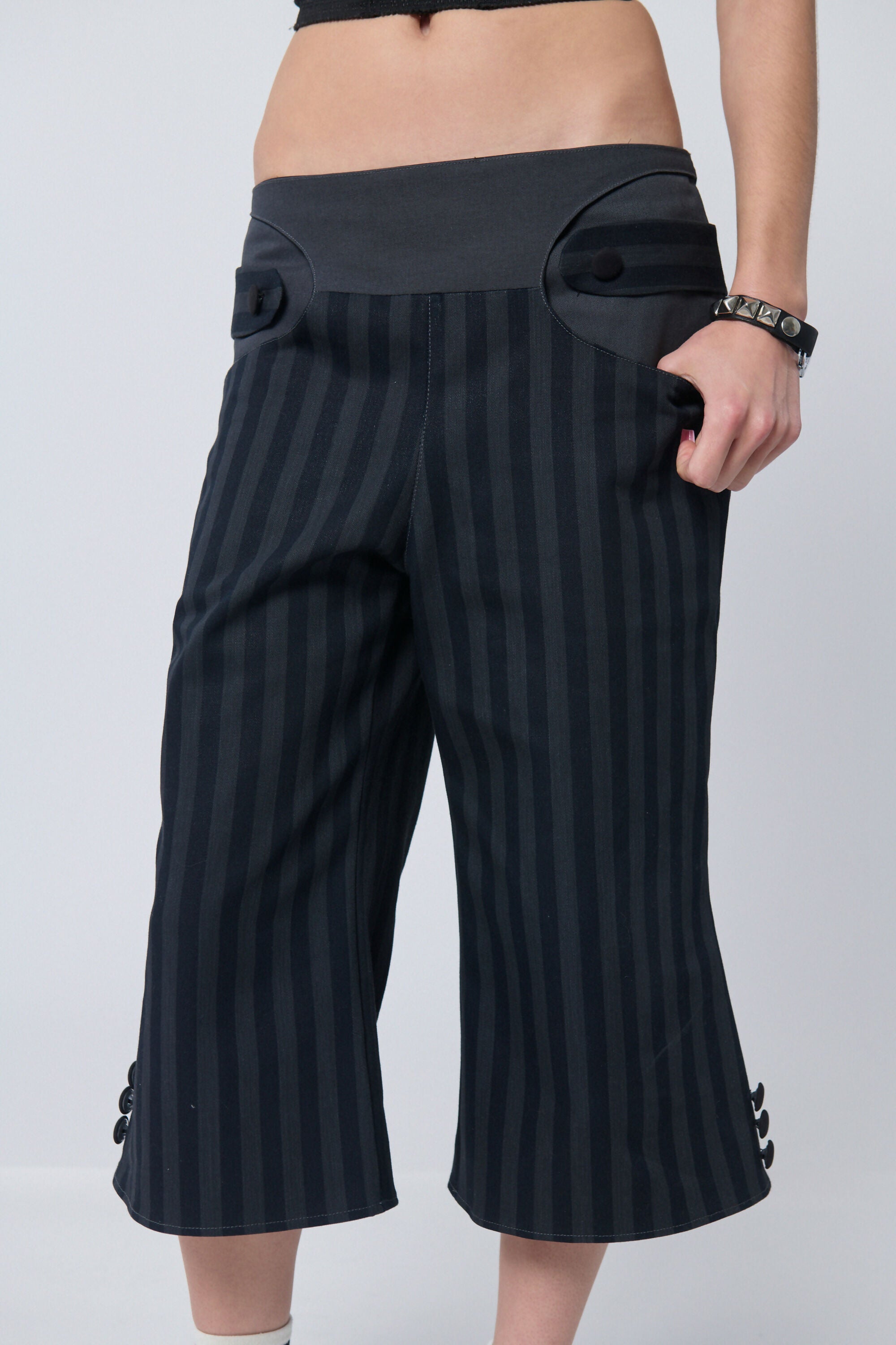 The Sick of Me Striped Capris Studio Stars