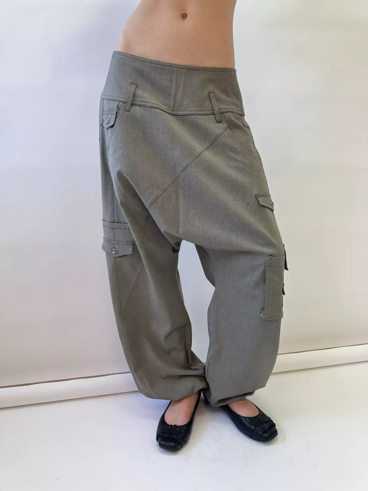CROTCH TROUSERS LIGHT GRAY Studio Stars