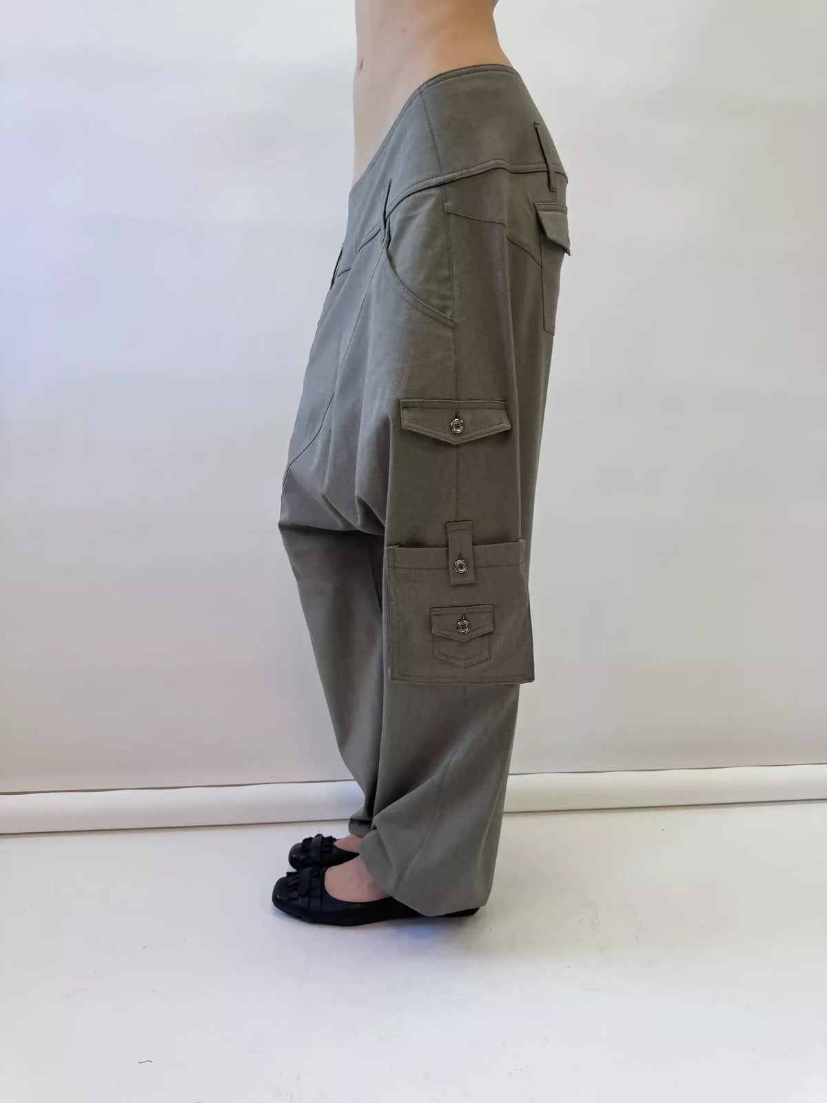 CROTCH TROUSERS LIGHT GRAY Studio Stars