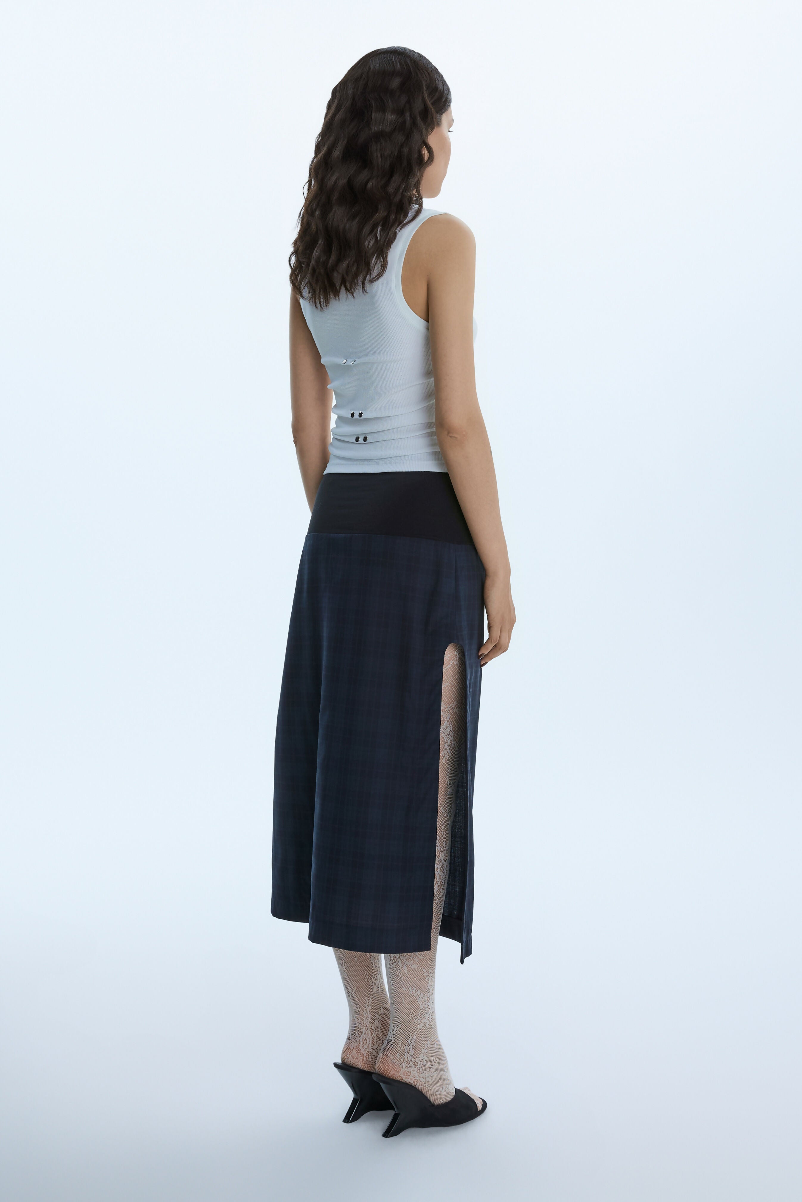 DRAPE SKIRT / NAVY Studio Stars