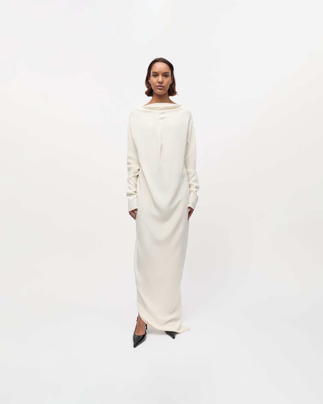 Open-Back Dress, White Taus