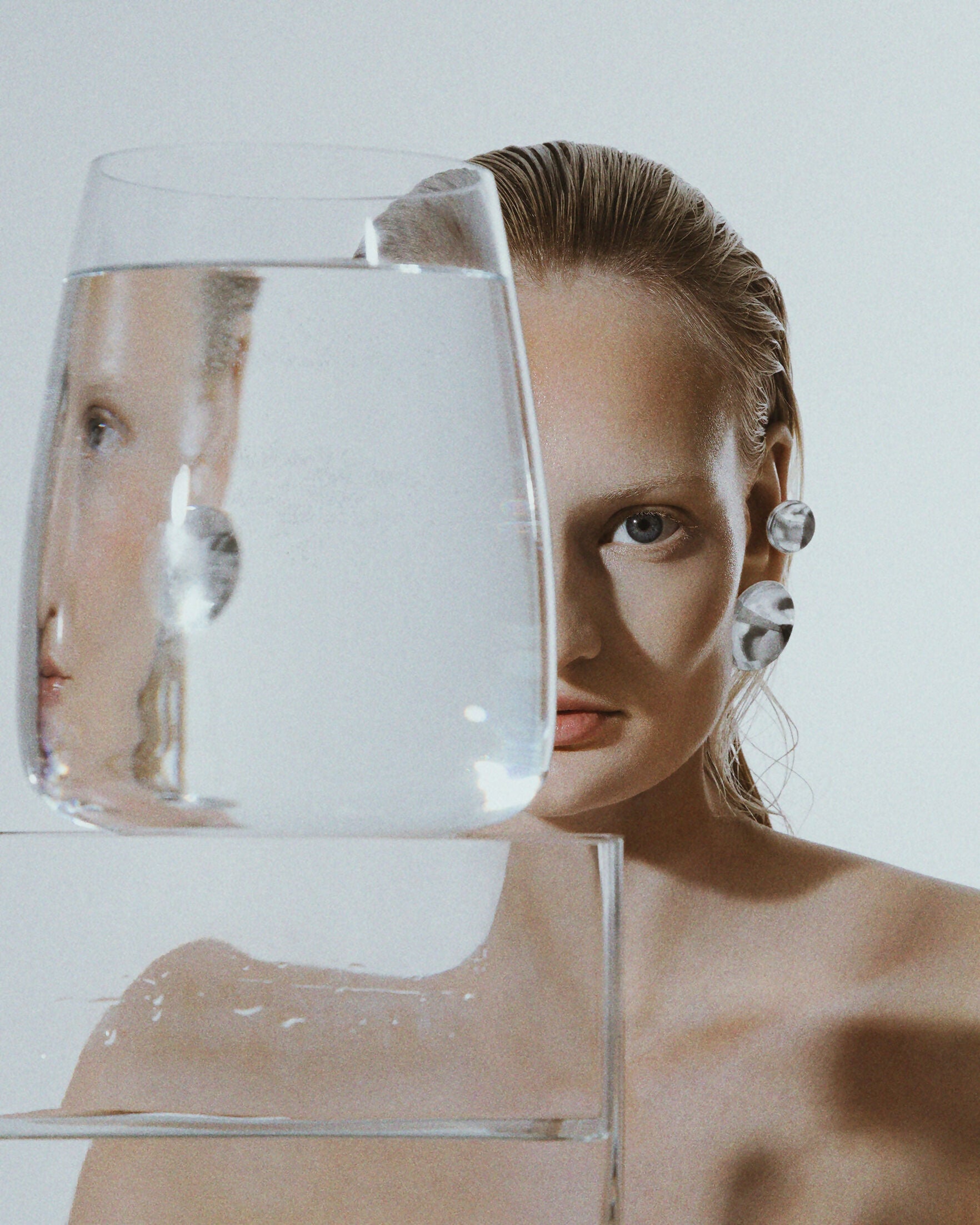 Halo Earrings, Large Studio Stars