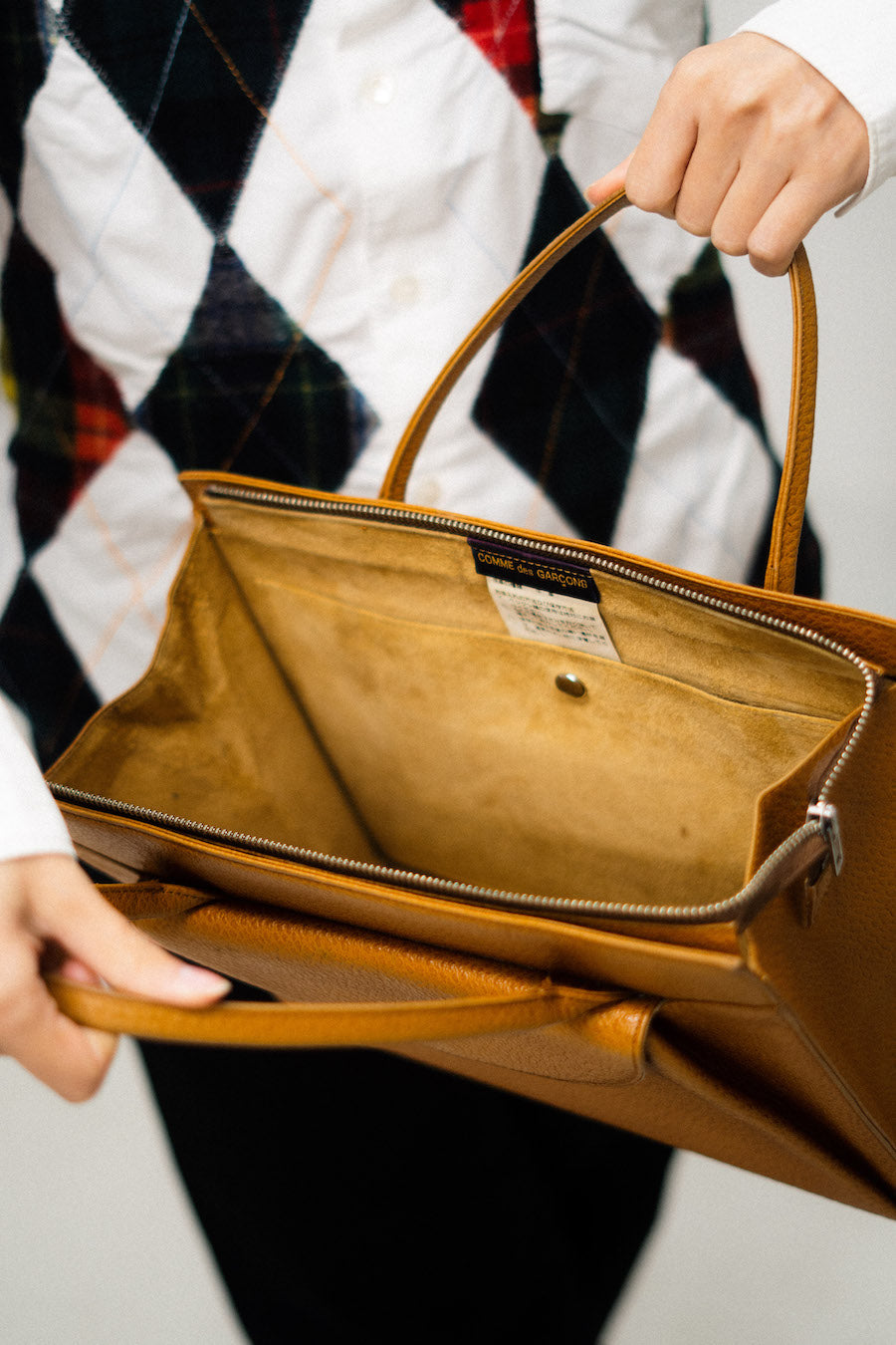 Comme Des Garcons Leather Handbag 80s Before Midnight Vintage